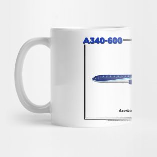 Airbus A340-600 - Azerbaijan Airlines (Art Print) Mug